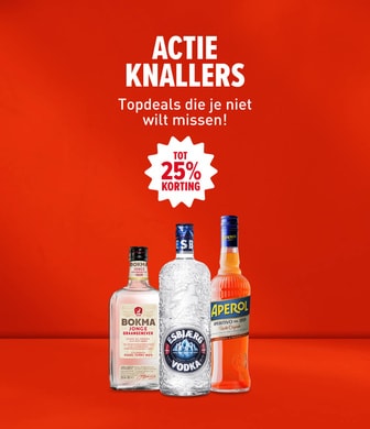 Actieknallers: sterke dranken met korting tot 25%